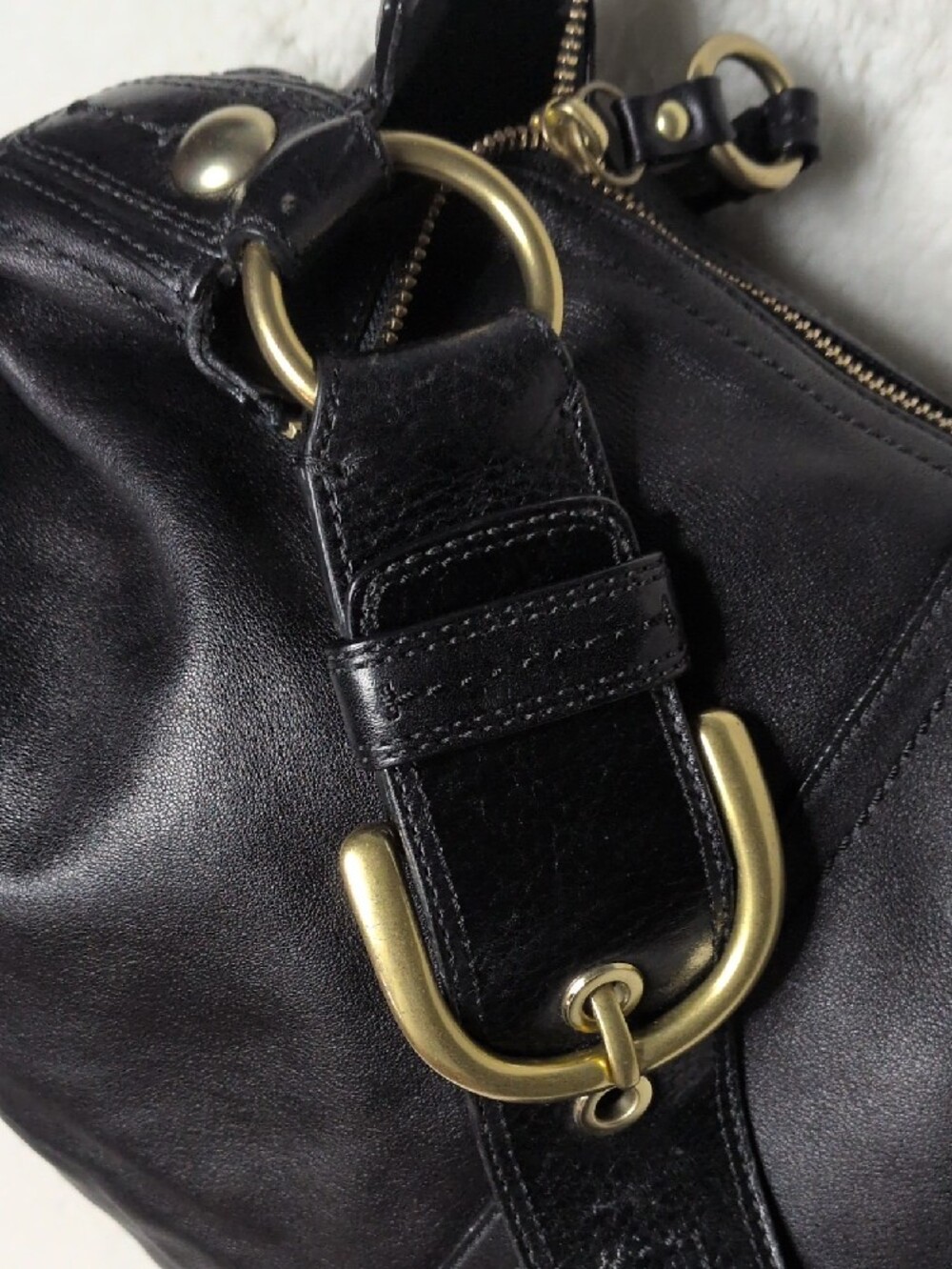Coach Vintage Classic Soft Black Leather Hobo Large Shoulder Bag - Picture 2 of 9